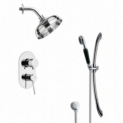 Remer By Nameek's Sfr7187 Rendino Sleek Rain Shower Faucet In Chrome Wi Th Hand Showe And 27-5/9&q Uot;"h Shower Slidebar