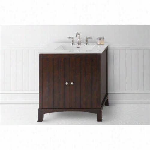 Ronow 050530-4-f07 Hampton 30&suot;" Wood Vanity Cabinet With Double Wood Doors Ane Adjustable Shelf In Vintage Waalnut