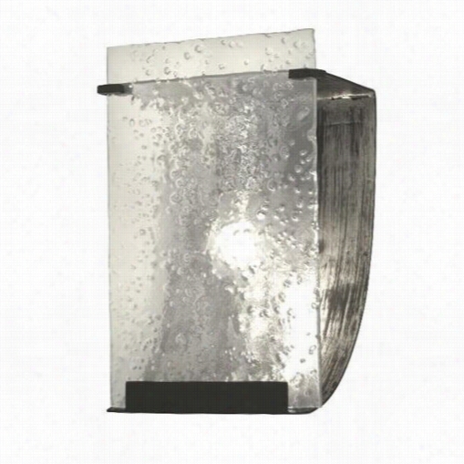 Varaluz 160b01 Rain 1 Light Athroom Fixture In Raiy Night With Hand-pressed Rain Glass