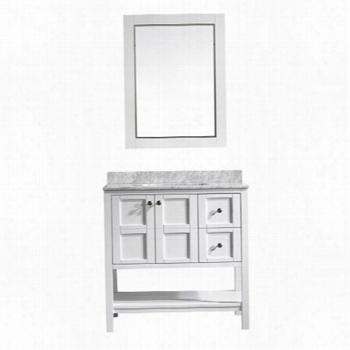 Vinnova 713036 Florence 36"&quo T; Vanity With Mirror - Vanity Top Included