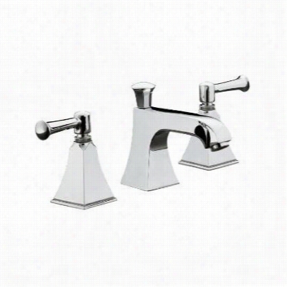 Kohler K-454-4s Me Moirs Widespead Bathroom Faucet With Stately Design And Lever Handles