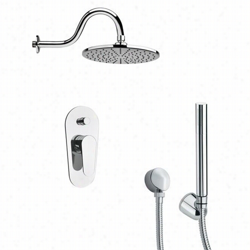 Remer By Nameek's Sfh6068 Orsino 2-3/5"" Round Shower System In Chrome With 5-1/3""h Diverter