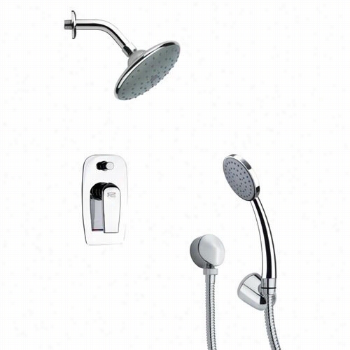 Remer In Proportion To Nameek's Sfh6191 Orsino 3-1/3"" Sleek Modern Shower Faucet Set In Chrome With Handheld Shlwer And 4-4/7""h Diverter