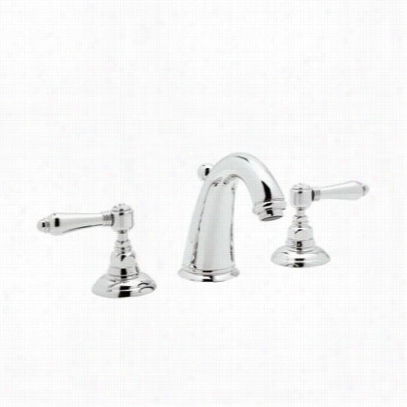 Rohl A21 08xmac Country Bath San Julio ""c&qukt;" Spout 3 Hole Widespread Lavatory Faucet In Polished Chrome With Cross Handle