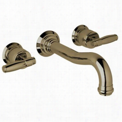 Rohl Mb1936xmtcb Michael Berman Bath Wall Miunted Gotham Spirit Tub Filler In Tuscan Brass With Cross Handle