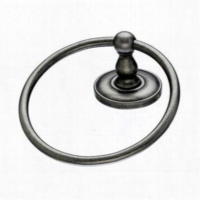 Top Knobs Ed5apd Edwardian Bath Ring With Plain Backplate In Antique Pewter