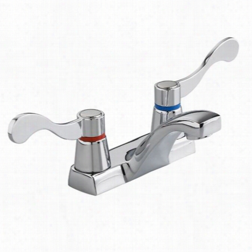 American Standard 5400.172h.002 Heritage 2 Wrist Blade Handle Centerset Bathroom Faucte In Polished Chrome