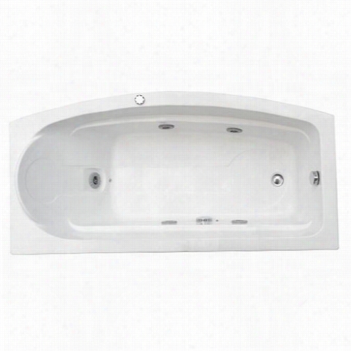 Aston Mt601-l 5.6  Ft. Whirlpool Bath Tub In White With Left Drain