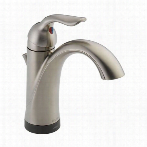 Delta 538t-s-sdst Lahara Single Handle Lavatory Faucet With Touch2o.xt Technology In Stainless