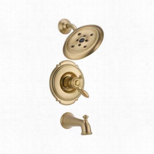 Delta T17455-czh2o Victorian Moonitor 17 S Eries Tub And Shower Trim  In Champagne Bronze
