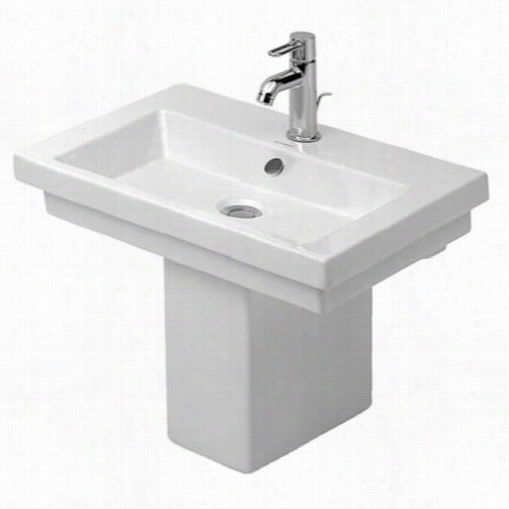 Duravit D30031-dd30032 2nd Floo 23 1/2"" Semi Pedestal Washbasin