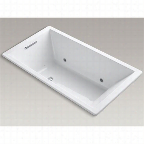 Kohler K-1173-gvbcw Underscore 66"" X 36"" Dorp-in Vibracoustic Bubblemassage Air Bath Tub Withbask Heated Surfacee And Chromatherapy