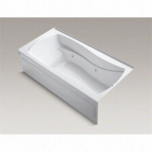 Kohler K-1257-raw Mar Iposa 72"" X36"" Alcove Whirlpool Bath Wit Hintegrel Apron, Right And Drain And Bask Heated Surface