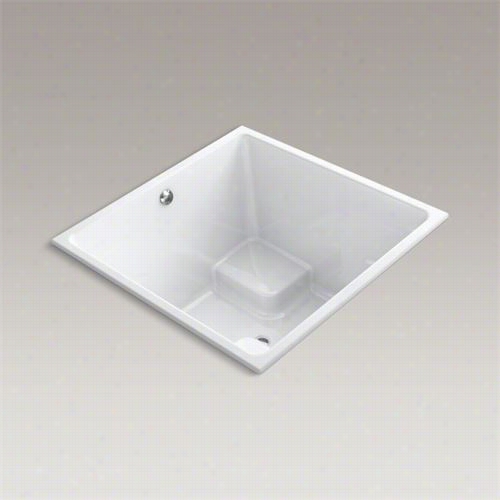 Kohler K-1969v-bw Underscore 48"" X 48"" Drop-in Vibraocustic Bath  Tub With Bask Hdated Surface