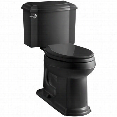 Kohler K-33837 Devnoshire Vitreous China 1.28 Gpf Lass Five Gravity Flush Comfor Theight Elngtaed Pair Piece Toilet With 2-1/8""  Glazed Trapway Without Esat And