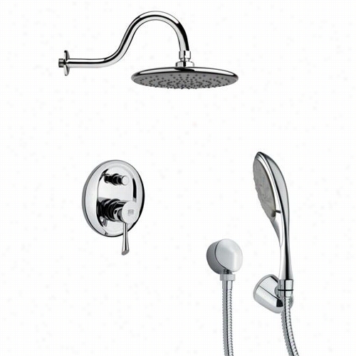 Remer By Nameek's Sfh60 72 Orsino 2-3/5"" Smooth Shower  Faucet In C Hrome With Hand Shower And 4-4/7""h Diverter