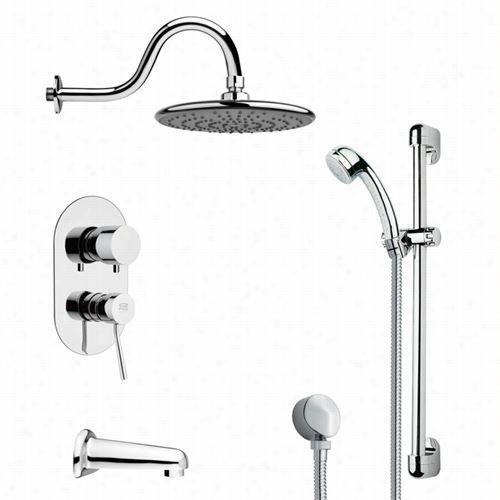 Remer Near To Nameek's Tsr9071 Galiano Sleek Tub Adn Rain Shower Faucet In Chrome With Hand Shower And 1-1/6"&;wuot;w Handheld Shower