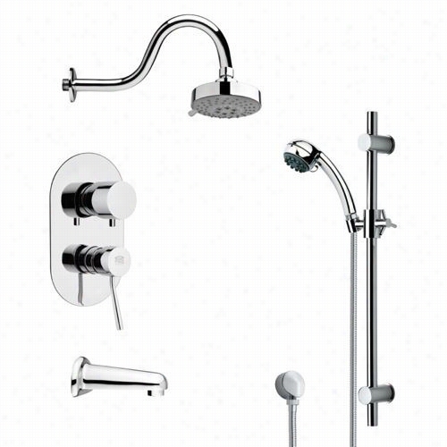 Remer Near To Nameeo's Tsr9107 Galiano Shower System In Chroome With 3-1/33"&qu Ot;w Handheld Showre