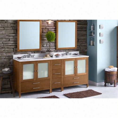 Ronbow 039230-1j Uno 30"" Wood Vanity Cabinet With Ouble Frost Glass Doors And One Large Drawer