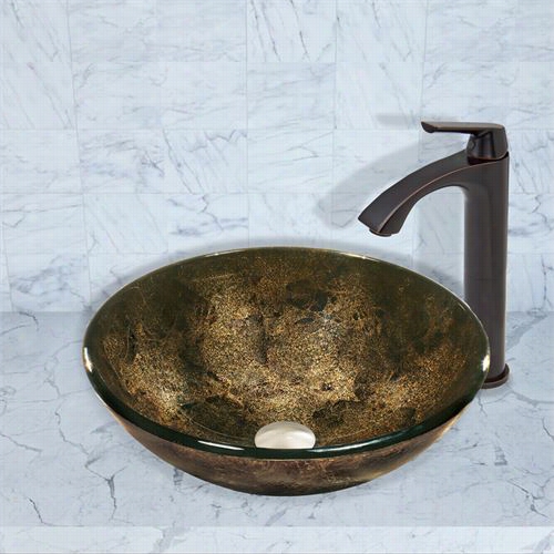 Vigo Vt626 Sintar Gas Vessel Merge And Linu S Faucet Set In Antique Rubbed Bronze