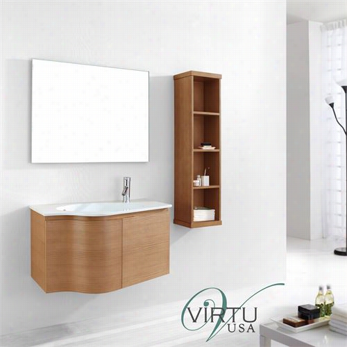 Virtu Us Aes-1236 Roselle 36&qu0t;" Single Sink Bathroom Vanity Set With Ceraic Penetrate Top - Vanity Top Included