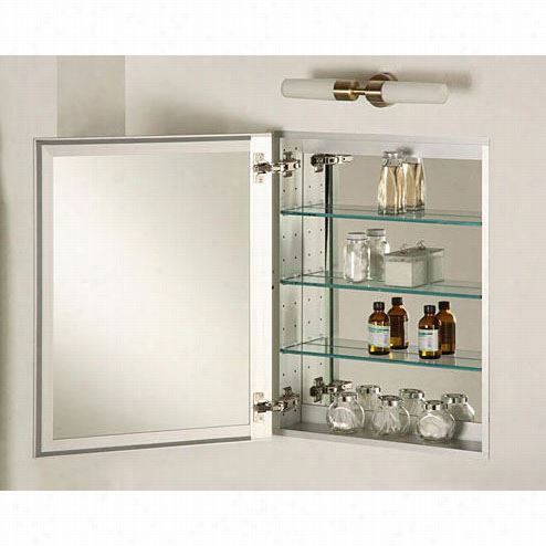 Afina Sd11530srbrdat Broadway 24"" X 36"" Single Door Semi Recessed Drug Cabinet In Aluminum Trim