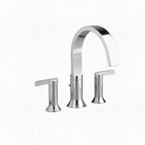 American Standard 7430.900.002 Berwick Lever Handle Deck Mounetd Tub Filler In Chrome With Less Personal Shower