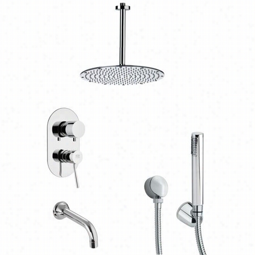 Rmer  By Nameek's Tsh4095 Tygar Ound Tub And Shower Faudet Set In Chrome With 2-3/4""w Handheld Shower