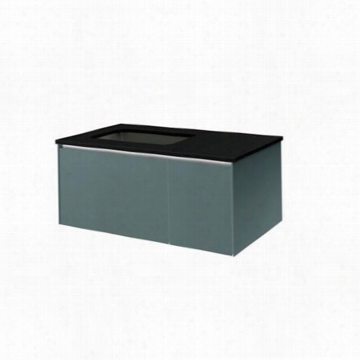 Robern Vd36bll23 36"" Two Drawer Deep Vaniyt In Ocean With Left Sink And Nightlight