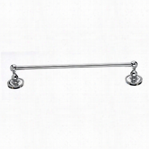 Top Knobs Ed6pcf Edwardian Bath 188"" Single Towel Rd With Rope Backplate In Polished Chrrome