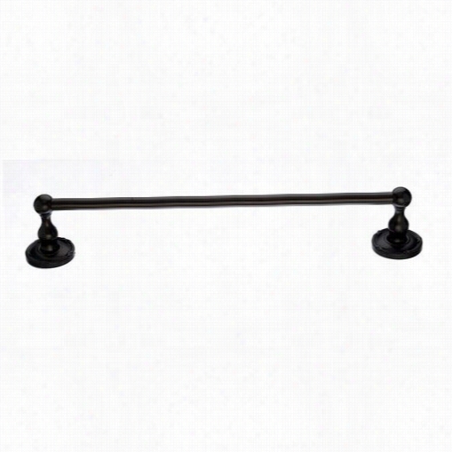 Top Knobs Edborbe Edwardian Bath 24"" Snigle Towel Rod With Ribbon Backplate In Oil Rubbed Bronze