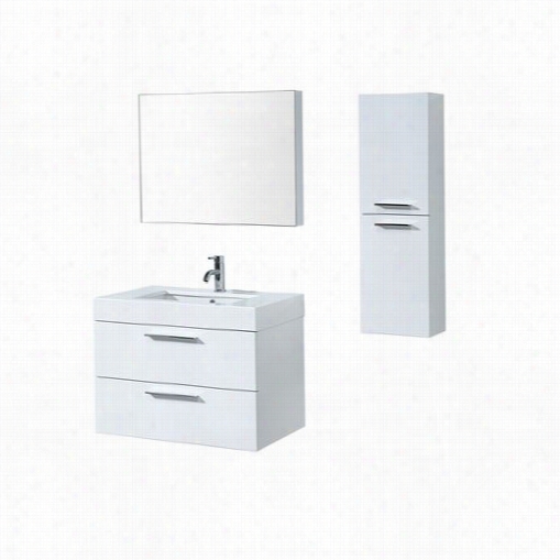 Virtu Uas Ts-62632-ac-gw Artemis 31"" Simgle Sink Bathroom Vanity In Gloss White - Vanity Top Included