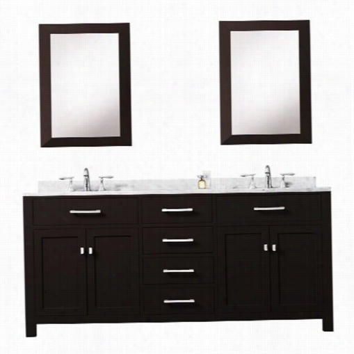 Water Creation Madison-60 Maaidson 60"" Double Sink Bathroom Vaniity With Framed Mirro R- Vanity Top Inluded