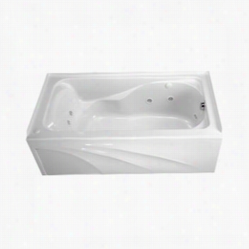 Amerian Standard 2776.218wc Caet 5"" X 3"" Whirlpool With Stayclean Hydro Shstem I And Integral Apron (lh Oultet)