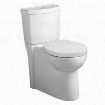 American Standard 2795.204.020 Studko Dual Flush Right Height  Bowl Two Piiece Round Front Toilet In Wihte Wtih Slow Close Seat