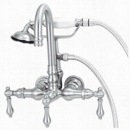 Elizabetha Classic Ectw04 Tub Ifller With Goosenevk Spout, Handshower, And Metal Lever Handles