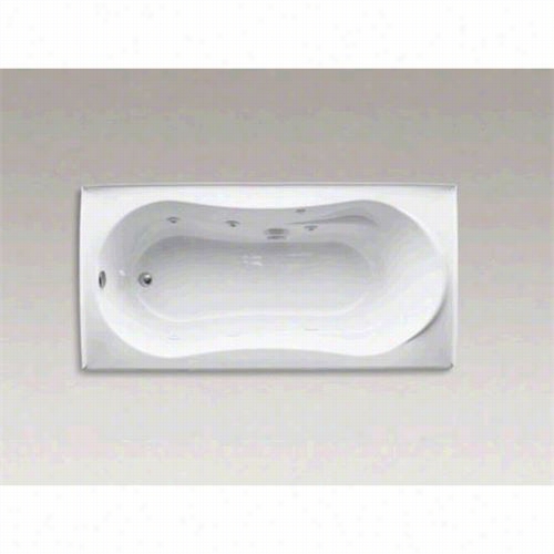 Kohler K-1157-l 72"" X 36"" Alcove Whirlpool Bath With Tile Flange And Eft Hand Drain