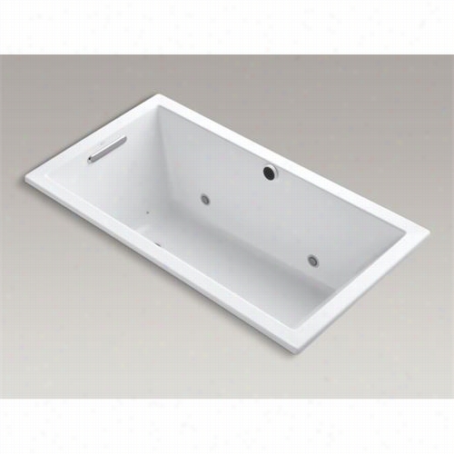 Koher K-1168-gcw Underscoree 60&quo;t" X 32"" Drop-in Bubblemassgae Air Bath Tub With Bask Heated Surfacce, Chromaatherapy And Reversible Drian