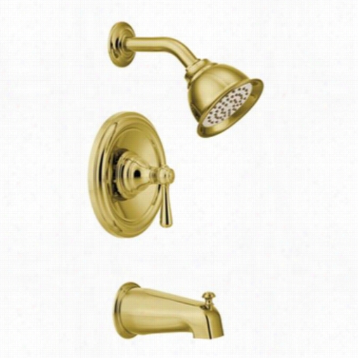 Moen T21113epp Kingsley Posi-temp Tub/shower In Polished Brass
