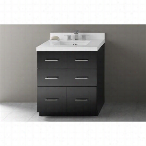 Robow 090930-b02 Lassen 30"" Straw B Oad Vanity Cabinet With 3 Drawers In Black