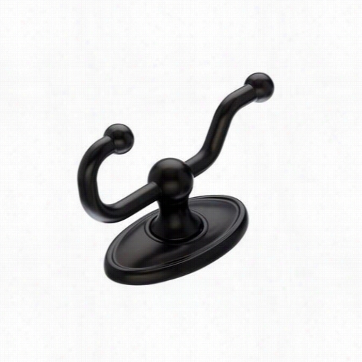 Top Knobs Ed2orbc  Edwardian Bath Double Hook With Oval Backplate In O Ilr Ubbed Bronze