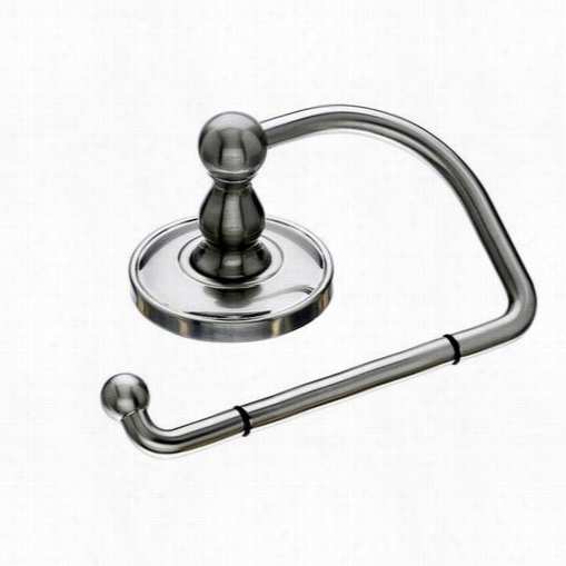 Top Knobs Ed4bsnd Edwardian Bath Tissue Hook With Plain Backpl Ate In Bru Shed Satin Nickel