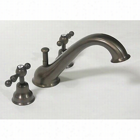 Rohl Ac25lm Cis Al Classic Deck Mounted Bathtub Filler  With Smooth Metal Levers