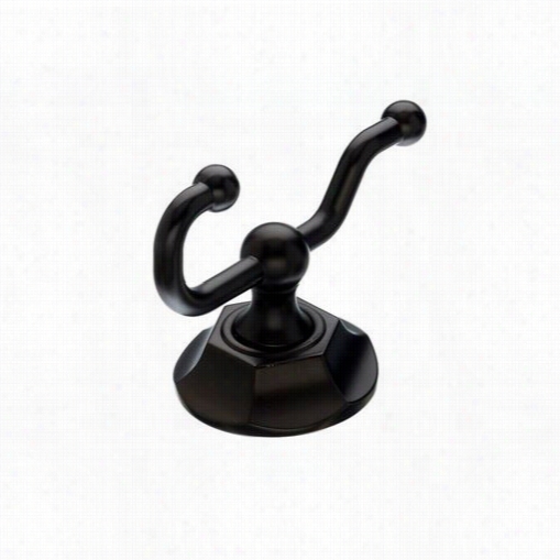 Top Knobs Ed2orb Edwadian Bwth Double Hook With Hex Backplat In Oil Rubbed Bronze