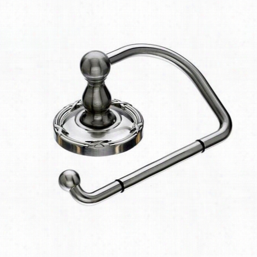 Top Knobs De4bsne Edwardian Bath Tissue Hook With Ribbon Backplate  In Brushed Satin Nickel