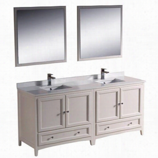 Fresca Fvn20-3636 Oxford 72"" Traditional Double Sink Bathroom Vanity - Vanity Top Included