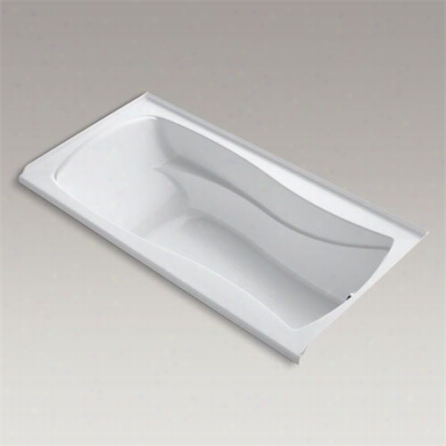 Kohler K-1257-vbrw Mwriposa Vibracousti C72"" X 36"" Bath Tub With  Bask Heated Surface, Tile Flange And Right-hand Drain