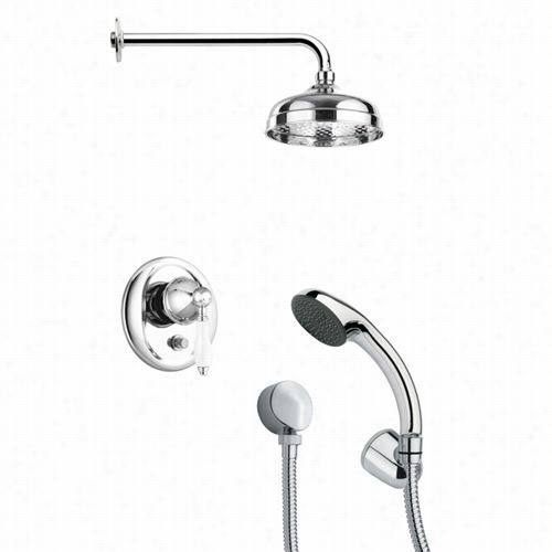 Remer By Nameek's Sfh6 028 Orsino 4-5/7"" Round Shower System Inchrome With 4-4/7""h Divert Er