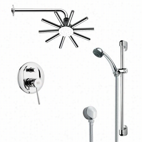 Remer By Nameek's Sfr7086 Rendnio Sleek Showre Faucet Set In Chroms With 3-1/7&qut;"w Diverter
