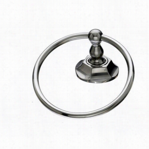 Top Knobs Ed5bsnb Edwardian Bath Ring With Hex Backplate In Bushed Satin Nickel